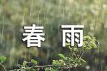 形容春雨的詩句